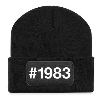 1983 Hashtag 43rd birthday 43 years - Recycled Patch Beanie - black - Front