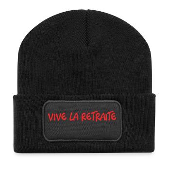 RETIREMENT. HAPPY RETIREMENT. HAPPY RETIREMENT. HEART - Recycled Patch Beanie - black - Front