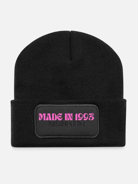 Fabriqué en 1993 - La perfection depuis le 1er jour - Beanie recyclé à patch - noir