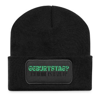 Anniversaire - Je l’appelle Level Up - Beanie recyclé à patch - noir - Devant