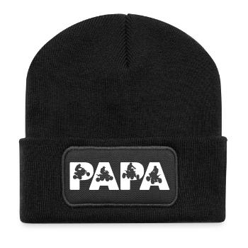 Drôle fête des pères ATV Quad Lovers - Beanie recyclé à patch - noir - Devant