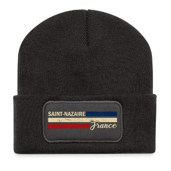 France - Saint-Nazaire - France - Flag - Recycled Patch Beanie - dark grey - Front