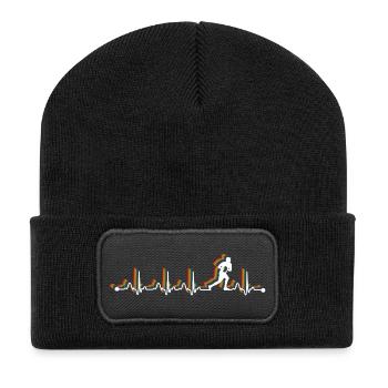 Je vois un nouveau design : l’ECG Rugby Retro Heartbeat - Beanie recyclé à patch - noir - Devant