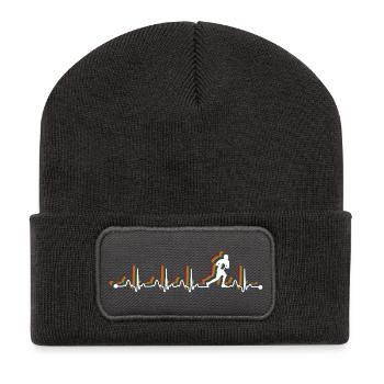I see a new design: the Rugby Retro Heartbeat ECG  - Recycled Patch Beanie - dark grey - Front