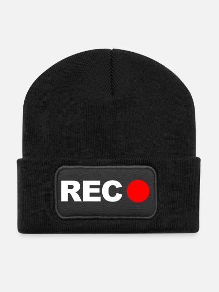 Rec - Recycled Patch Beanie - black