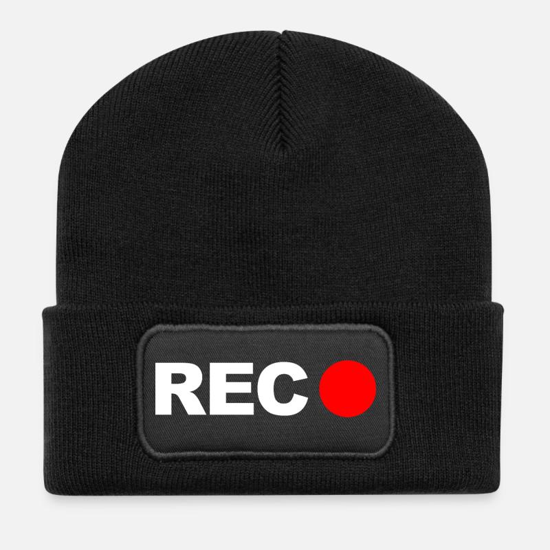 Rec - Beanie recyclé à patch - noir