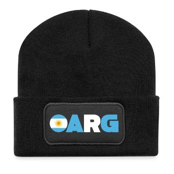 Argentinien - Recycelte Patch Beanie - Schwarz - Vorne