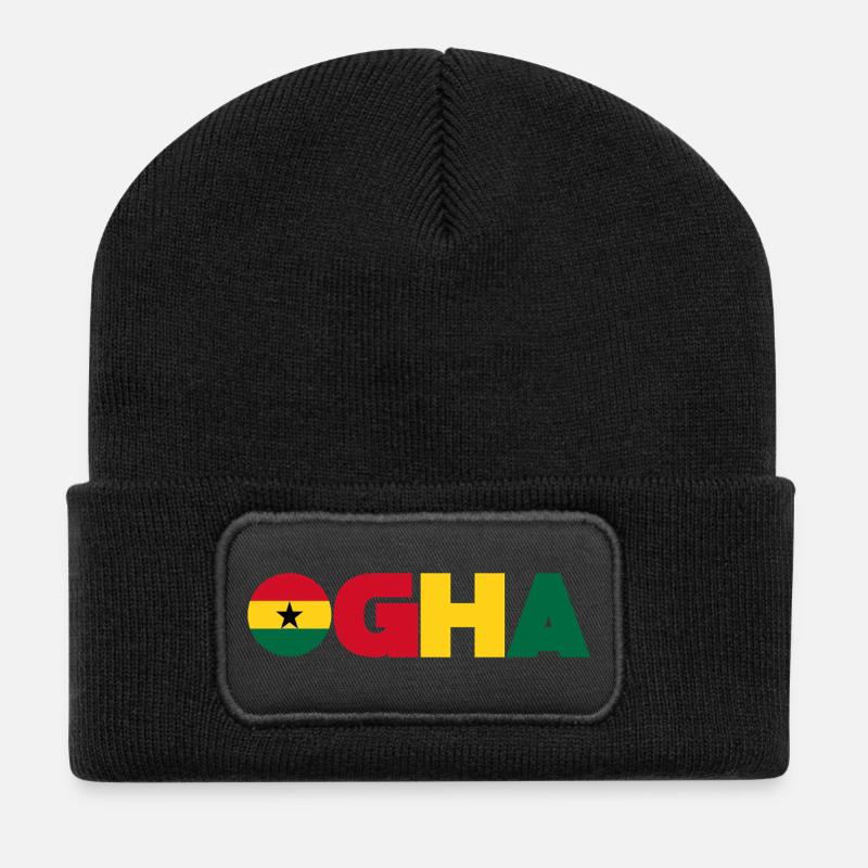 Ghana - Recycelte Patch Beanie - Schwarz