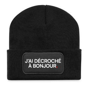 I picked up hello humor meeting - Recycled Patch Beanie - black - Front
