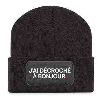I picked up hello humor meeting - Recycled Patch Beanie - dark grey - Front