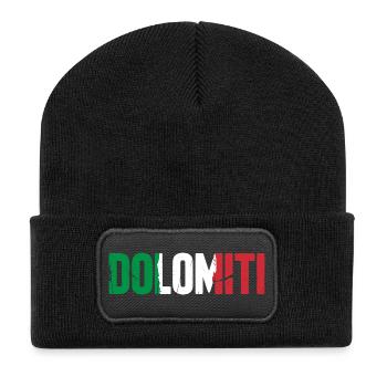 Dolomiti Italien - Recycelte Patch Beanie - Schwarz - Vorne