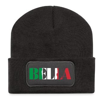 Bella Italia - Recycelte Patch Beanie - Dunkelgrau - Vorne
