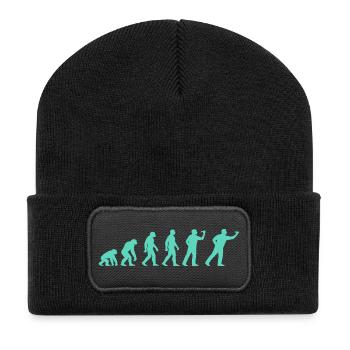 Étapes de l’évolution de l’humanité - Beanie recyclé à patch - noir - Devant