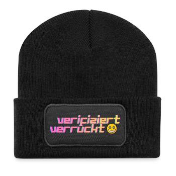verified crazy - Recycled Patch Beanie - black - Front