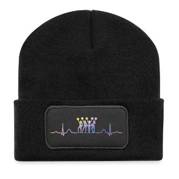 Cheerpom pom girls Mom Cheerleading - Beanie recyclé à patch - noir - Devant
