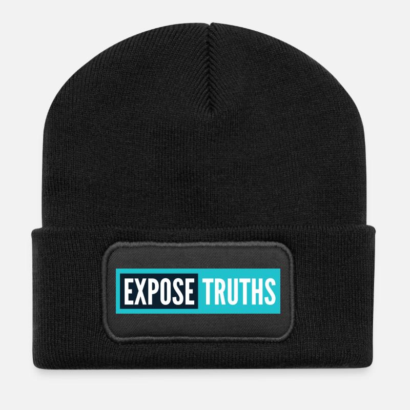 Wahrheiten aufdecken - Recycelte Patch Beanie - Schwarz