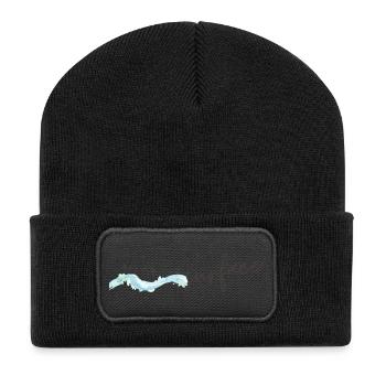 Below The Surface Ocean Inspired T-Shirt  - Recycelte Patch Beanie - Schwarz - Vorne