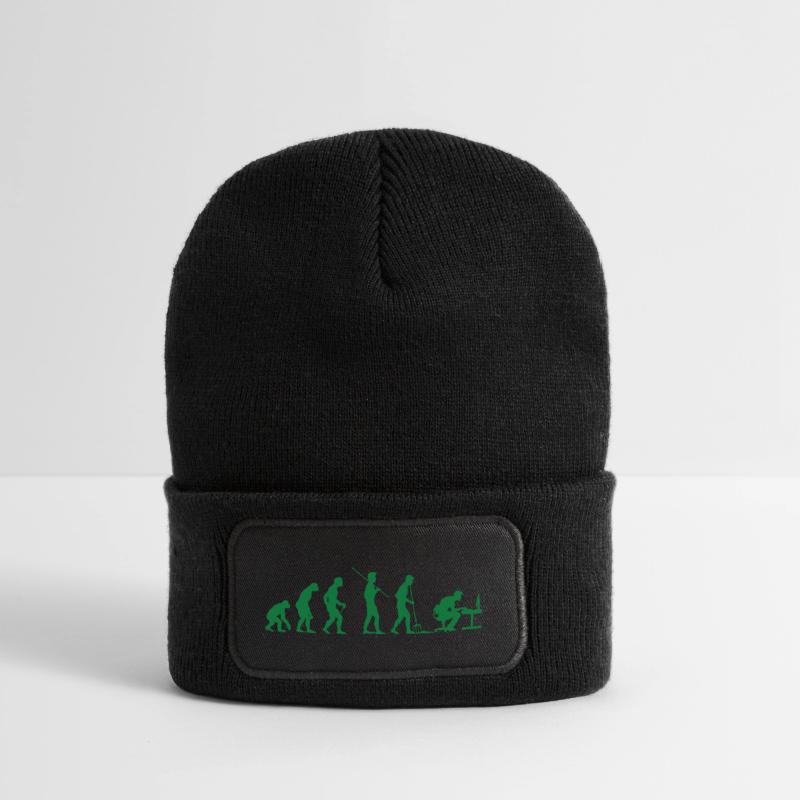 Programmer Evolution Computer Scientist Developer Recycled Patch Beanie
