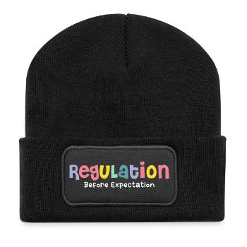 Regulation Before Expectation - Recycled Patch Beanie - black - Front