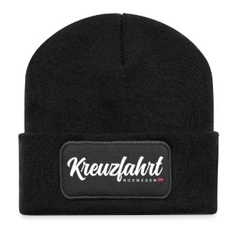 Kreuzfahrt Norwegen - Recycelte Patch Beanie - Schwarz - Vorne