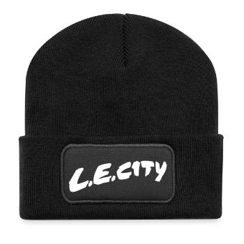 LE City 02 - Recycelte Patch Beanie - Schwarz - Vorne