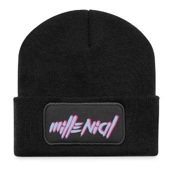 Millennial - The shirt for the best generation - Recycled Patch Beanie - black - Front