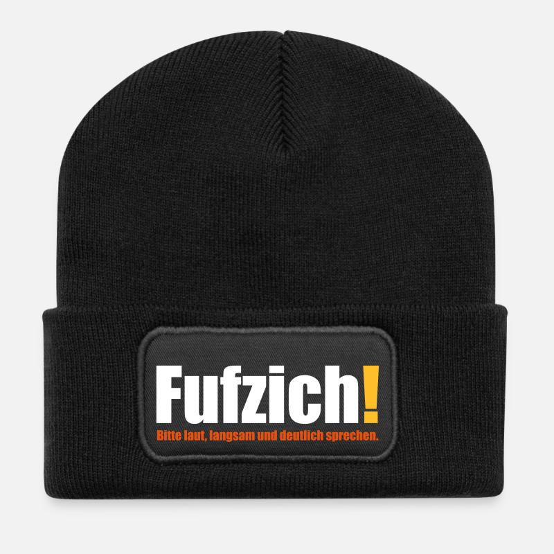 fufzisch 50 Jahre Geburtstag deutlich sprechen - Recycelte Patch Beanie - Schwarz