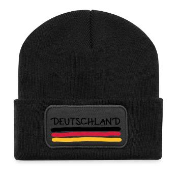 Allemagne - Beanie recyclé à patch - noir - Devant