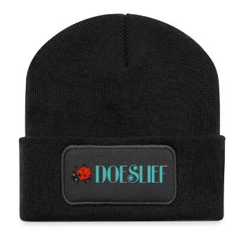 Sweet Ladybug Black Dots - Recycled Patch Beanie - black - Front