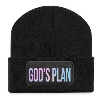 God's Plan - Beanie recyclé à patch - noir - Devant
