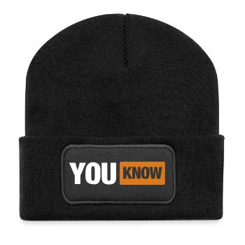 You Know - Funny Logo Parody for Parties/Malle - Recycled Patch Beanie - black - Front