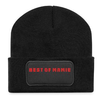 MAMIE. FÊTE DES MÈRES. BONNE FÊTE MAMIE. JE T'AIME - Beanie recyclé à patch - noir - Devant