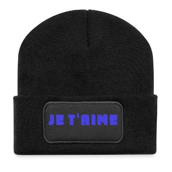 SAINT VALENTIN. EVJF. JE T'AIME. I LOVE YOU. AMOUR - Beanie recyclé à patch - noir - Devant