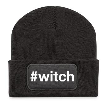 WITCH Hashtag - Recycelte Patch Beanie - Dunkelgrau - Vorne