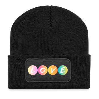 Amour - Amour - Ti amo - Beanie recyclé à patch - noir - Devant
