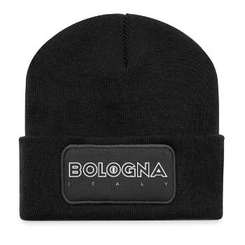 Bologne - Beanie recyclé à patch - noir - Devant