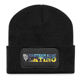 Ostblock Latino Ukrainer Ukraine Geschenk - Recycelte Patch Beanie - Schwarz - Vorne