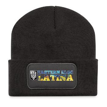 Bloc de l’Est Latina Ukraine Ukraine Cadeau - Beanie recyclé à patch - charbon - Devant