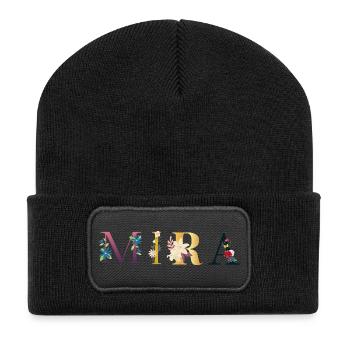 Mira - Recycelte Patch Beanie - Schwarz - Vorne