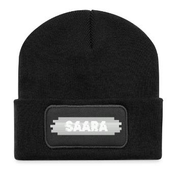Nom Saara - Beanie recyclé à patch - noir - Devant