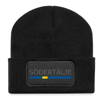 Drapeau de la Suède - Södertälje - Sverige - Schweden - Beanie recyclé à patch - noir - Devant
