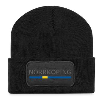 Drapeau de la Suède - Norrköping - Sverige - Schweden - Beanie recyclé à patch - noir - Devant