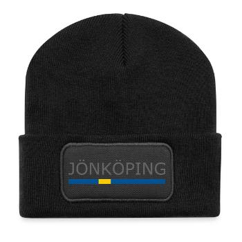 Drapeau de la Suède - Jönköping - Sverige - Schweden - Beanie recyclé à patch - noir - Devant