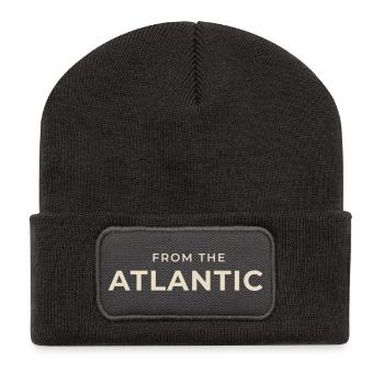 Depuis l'Atlantique Typographie Vintage - Beanie recyclé à patch - charbon - Devant