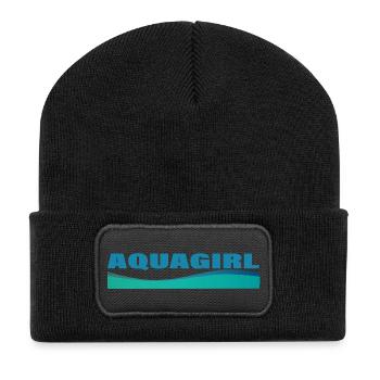 AQUAGIRL - Recycelte Patch Beanie - Schwarz - Vorne
