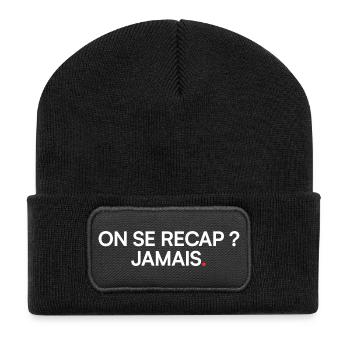 On se recap jamais humour réunion - Beanie recyclé à patch - noir - Devant