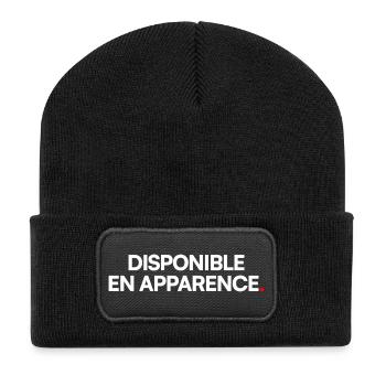 Disponible en apparence - Beanie recyclé à patch - noir - Devant