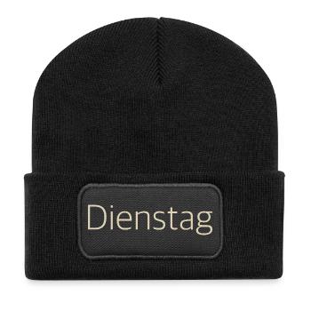 Duienstag - Recycelte Patch Beanie - Schwarz - Vorne