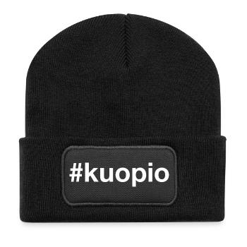 Kuopio Suomi Finland Hashtag - Recycled Patch Beanie - black - Front