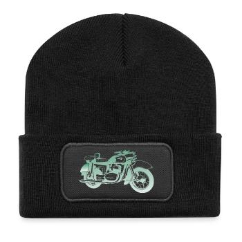 MZ ES 250 Doppelport - Recycelte Patch Beanie - Schwarz - Vorne